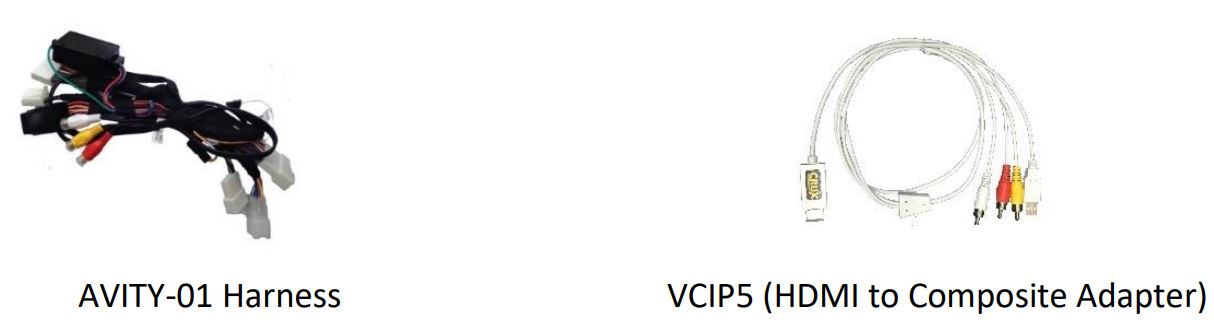 AVITY-01 Audio Video Input Kit for OEM Integration in Select Toyota & Scion Vehicles 2012-Up User Manual - Parts Included