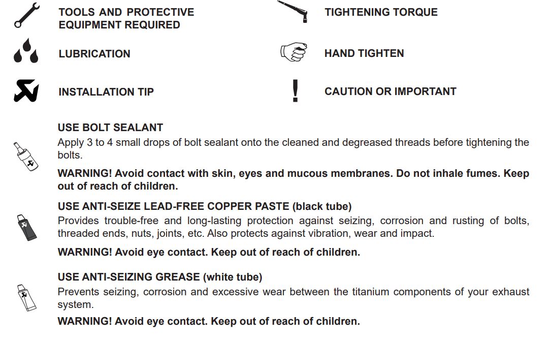 AkRAPOVIC Racing and Evolution Exhaust System for BMW S1000 R,RR - SYMBOLS