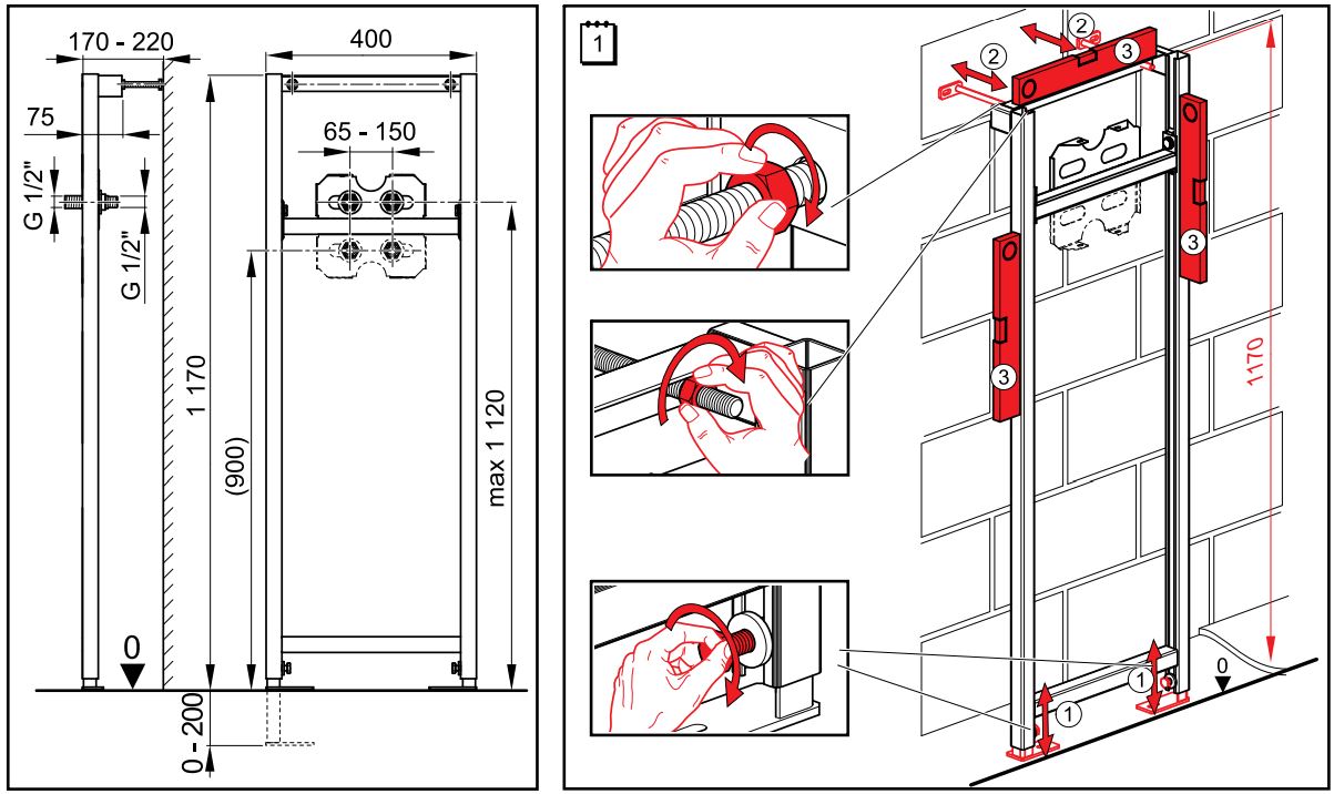 Alca PLAST A104B Batteries Mounting Frame Instructions - How to use