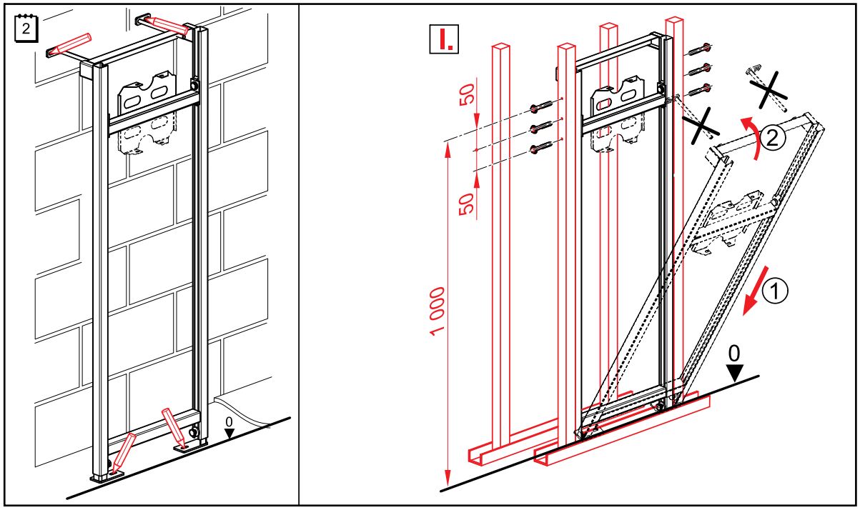 Alca PLAST A104B Batteries Mounting Frame Instructions - How to use