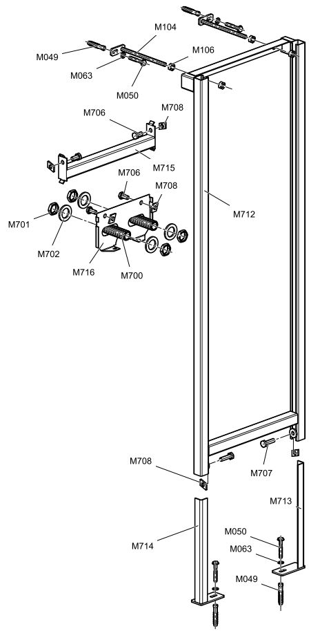 Alca PLAST A104B Batteries Mounting Frame Instructions - Spare parts