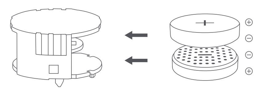 Aqara Motion Sensor P1 User Guide - Install two brand-new CR2450 button batteries