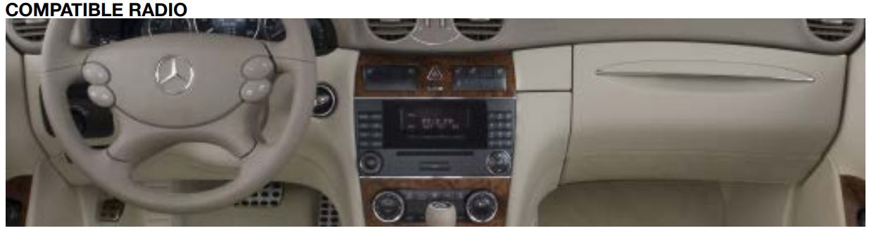 BEEMB-44B Bluetooth® for Mercedes-Benz Vehicles CAN version II User Manual - COMPATIBLE RADIO