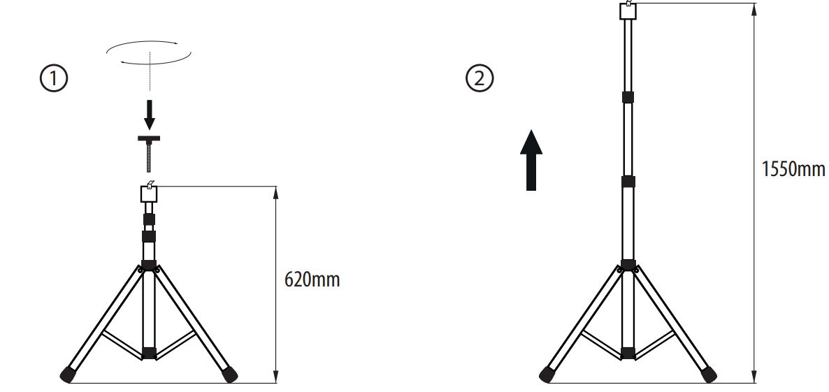 BEMKO TRIPOD-01 Single Tripod Instruction Manual - TRIPOD-01