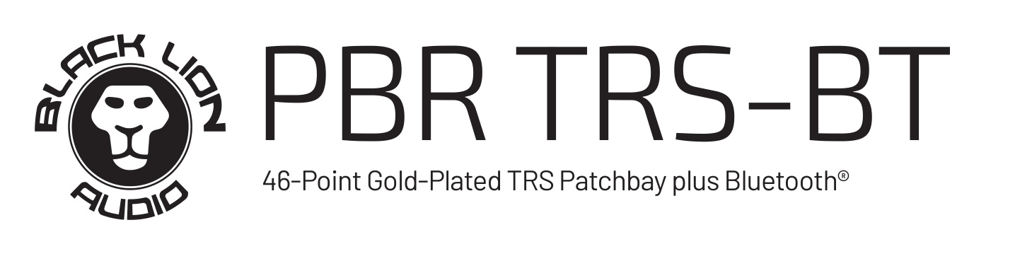 BLACK LION AUDIO PBR TRS-BT 46-Point Gold-Plated TRS Patchbay Plus Bluetooth Instructions