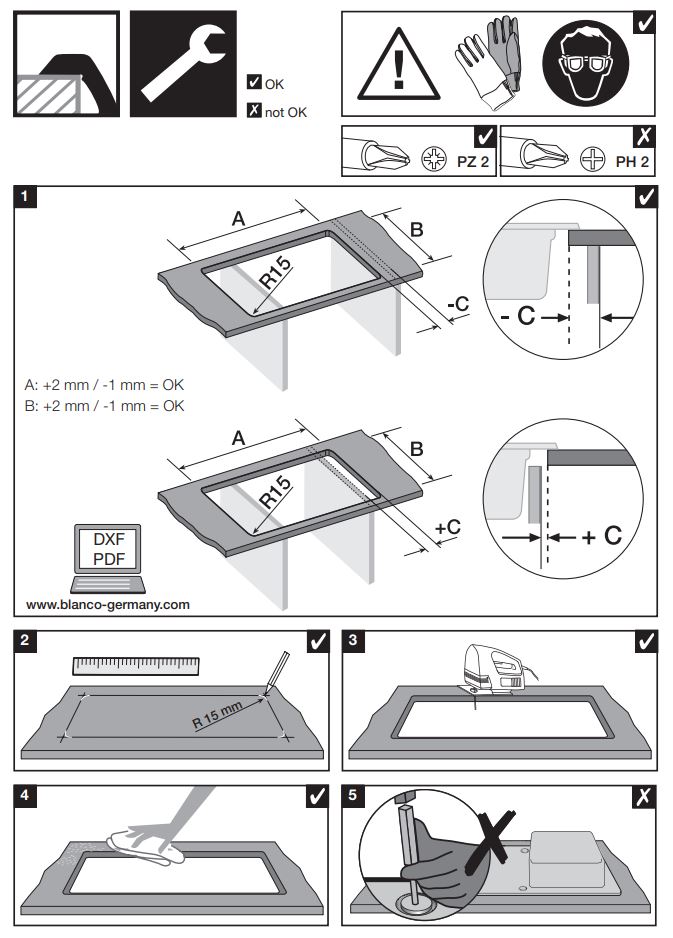 BLANCO AXIA III 5 S-F InFino Silgranit Black Sink Right User Guide - How to use