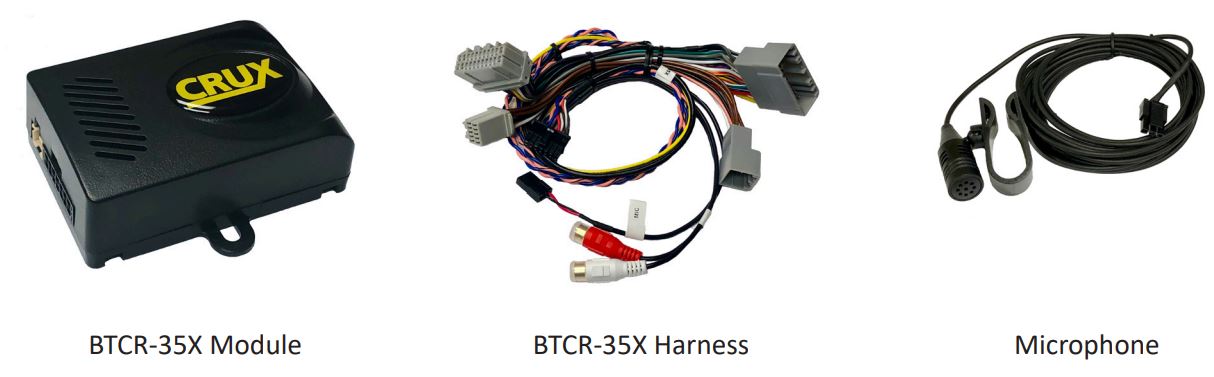 BTCR-35X Bluetooth Handsfree or Four Channel Audio Streaming or Auxiliary Input for Select Chrysler, Dodge and Jeep Vehicles User Manual - PARTS INCLUDED