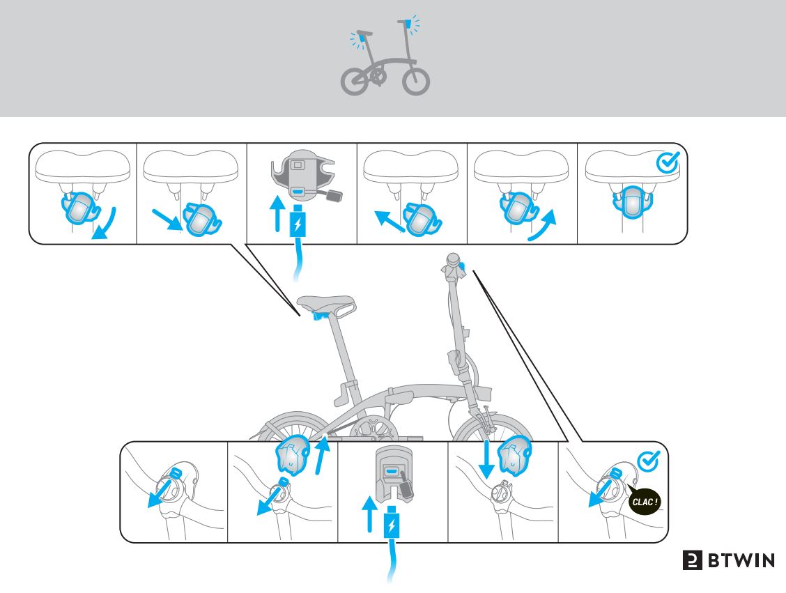 BTWIN Fold Light 1 Folding Bike Instruction Manual - How to use