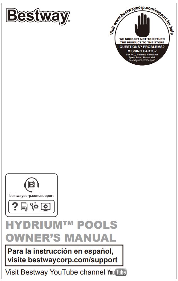 Bestway-56385E-Hydrium-15-Feet-x-48-Inch-Round-Steel-Wall-Above-Ground-Pool-Set-Owners-Manual