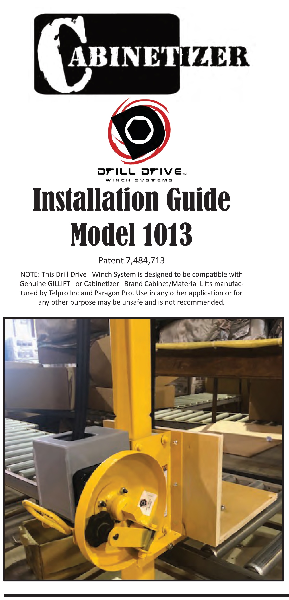 CABINETIZER 1013 Cabinet Lift Drill Installation Guide