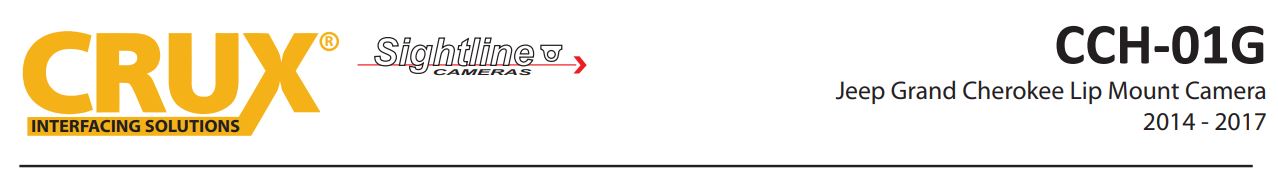 CCH-01G Jeep Grand Cherokee Camera User Manual - CCH-01G Jeep Grand Cherokee Camera