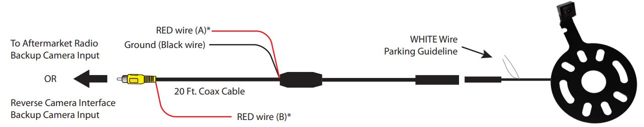 CCH-01M Jeep Wrangler Camera (for Spare Tire Mounting) with Moving Guidelines User Manual - INSTALLATION INSTRUCTIONS