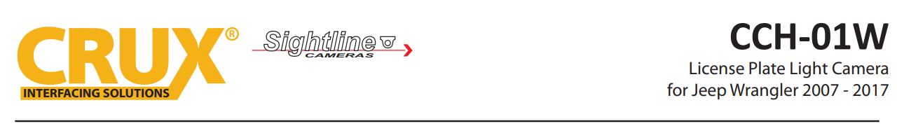 CCH-01W Jeep Wrangler Camera User Manual - CCH-01W Jeep Wrangler Camera