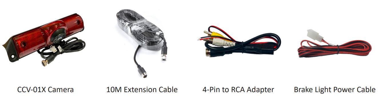 CCV-01X Third Brake Light Camera for Chevrolet Express & GMC Savana Van 2003 - 2018 User Manual - PARTS INCLUDED