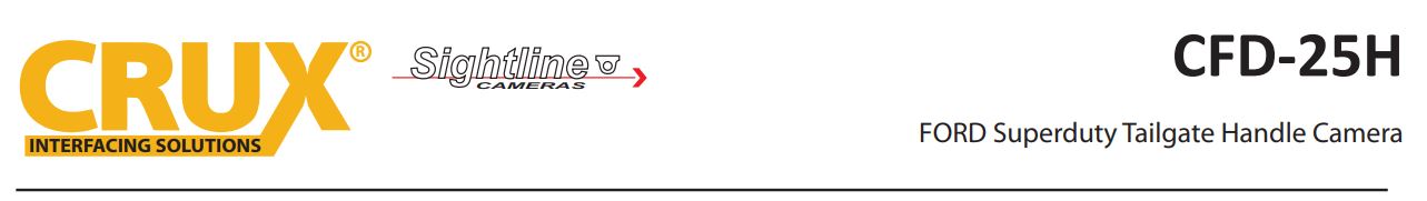 CFD-25H FORD Superduty Tailgate Handle Camera User Manual - CFD-25H FORD Superduty Tailgate Handle Camera