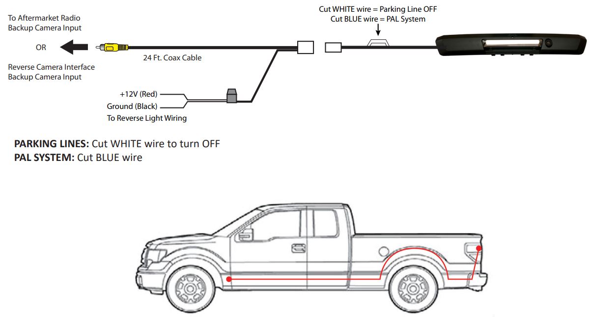 CFD-25H FORD Superduty Tailgate Handle Camera User Manual - WIRING DIAGRAM