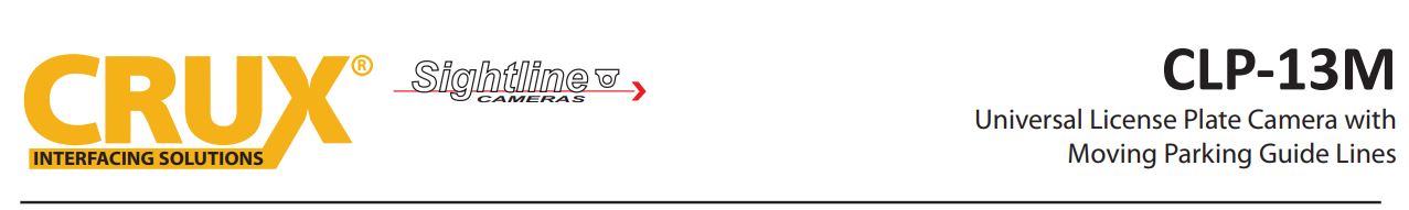 CLP-13M Universal License Plate Camera with Moving Parking Guide Lines User Manual - CLP-13M Universal License Plate Camera with Moving Parking Guide Lines