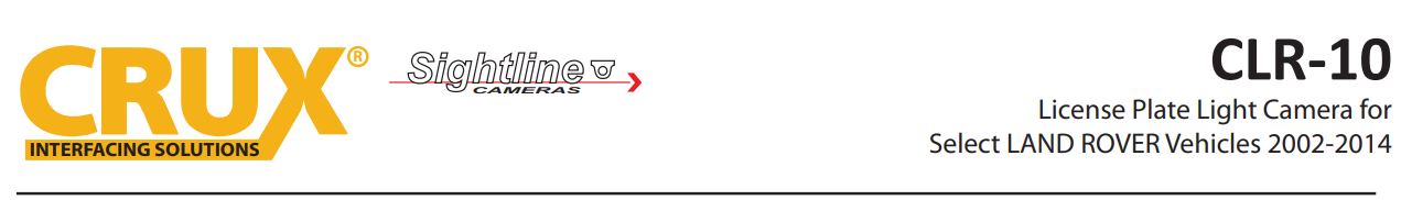 CLR-10 Camera for Land Rover Discovery User Manual - CLR-10 Camera for Land Rover Discovery
