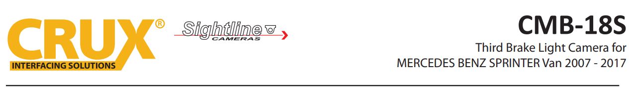 CMB-18S Camera for 2007-2017 Mercedes-Benz Sprinter Van User Manual - CMB-18S Camera for 2007-2017 Mercedes-Benz Sprinter Van
