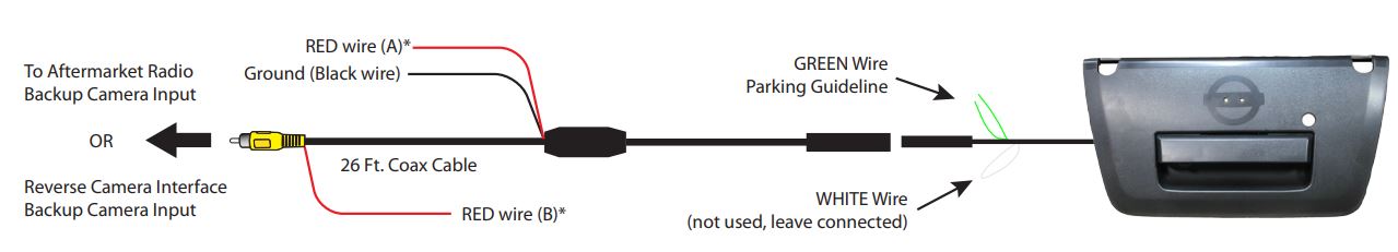 CNS-02F Tailgate Handle Camera for Nissan Frontier 2013-2017 User Manual - INSTALLATION INSTRUCTIONS