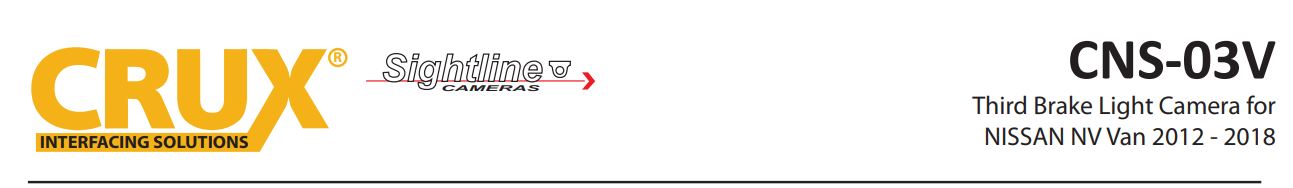 CNS-03V Third Brake Light Camera for NISSAN NV Van 2012 - 2018 User Manual - CNS-03V Third Brake Light Camera for NISSAN NV Van 2012 - 2018