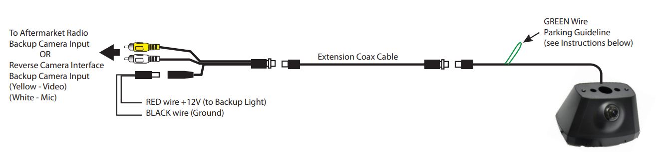 CRM-01P Rear Marker Light Camera for RAM ProMaster 2013-2016 User Manual - INSTALLATION DIAGRAM