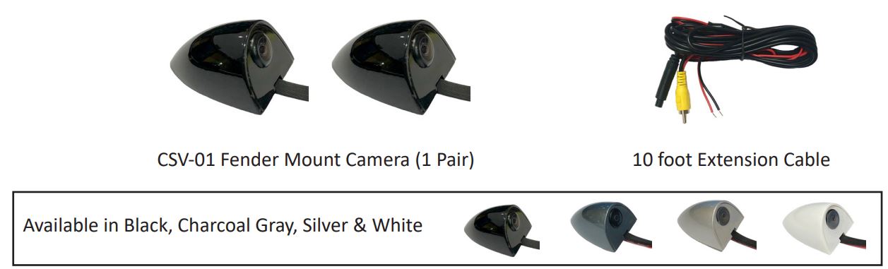 CSV-01 Universal Fender Mount Side View Camera User Manual - PARTS INCLUDED