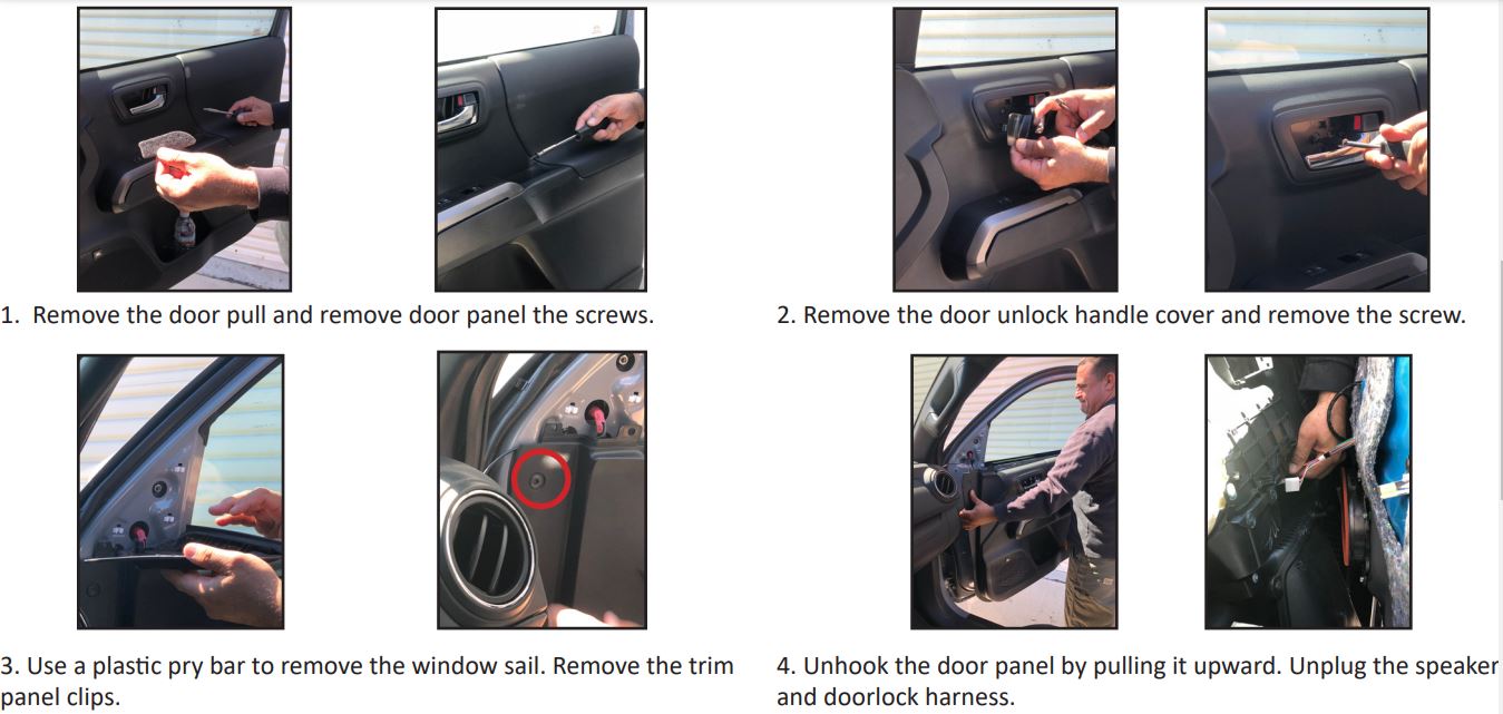 CSV-CVN Side Mirror Mounted Camera for Dodge Caravan User Manual - INSTALLATION PROCEDURE