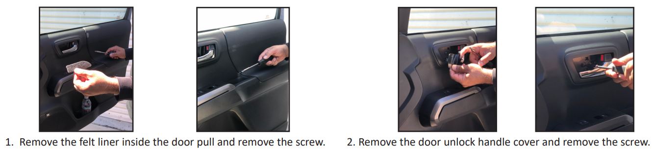 CSV-TYT Side Mirror Mount Cameras for Toyota Tacoma User Manual - INSTALLATION PROCEDURE