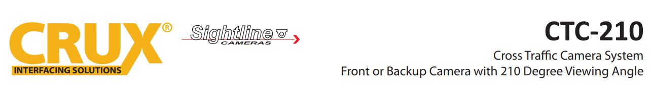 CTC-210 Cross Traffic Camera System User Manual - CTC-210 Cross Traffic Camera System