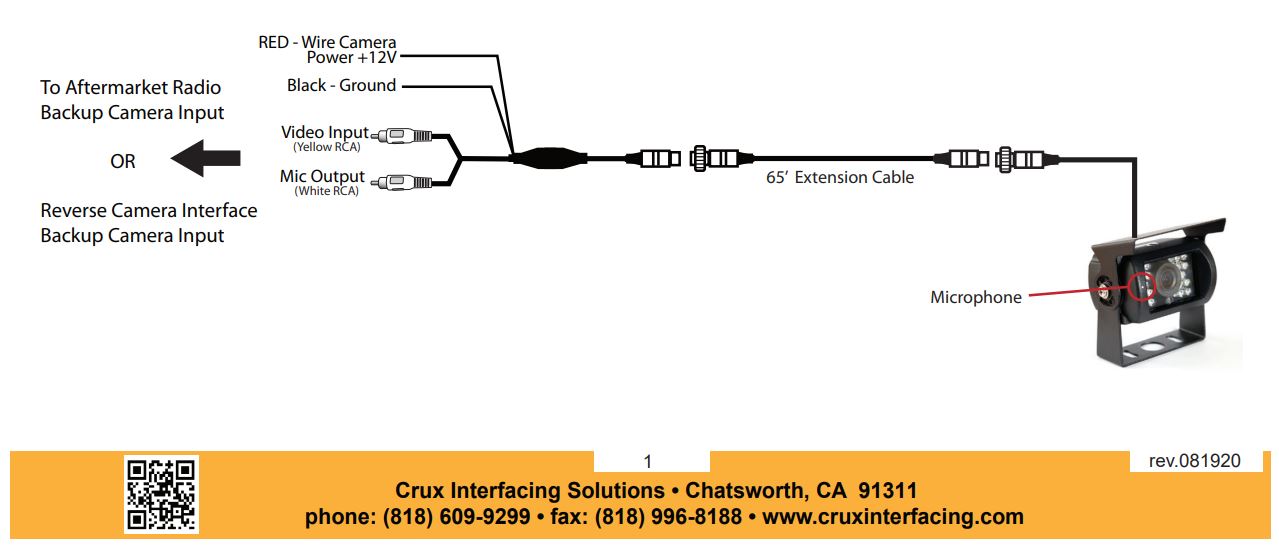 CTM-11YBM Commercial Grade Top Mount Camera with 13” Sony CCD Sensor, IR LEDs and Built-in Microphone User Manual - INSTALLATION DIAGRAM