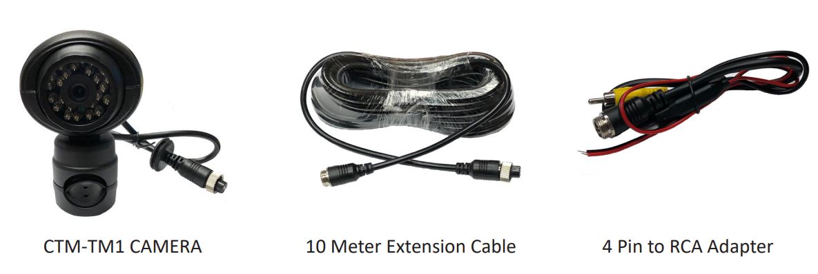 CTM-TM1 Commercial Grade Tube Mount Camera with 13” Sony CCD Sensor and IR LEDs User Manual - PARTS INCLUDED