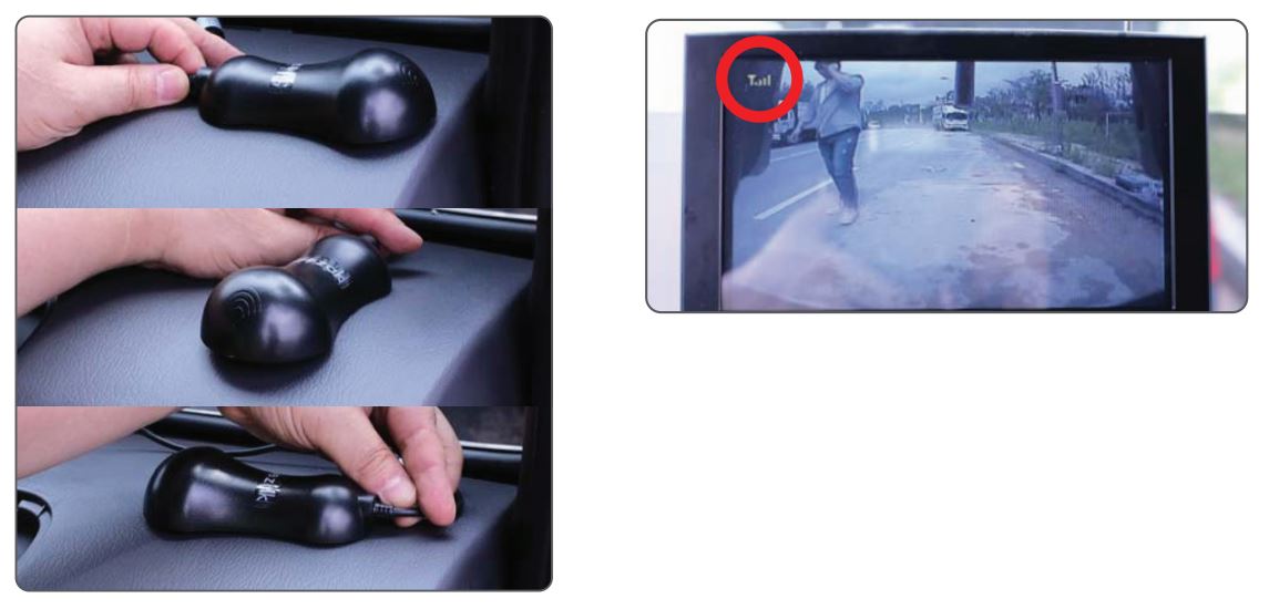 CTR-01Q Universal Wireless Truck Camera User Manual - With the ignition turned to ACC, put the vehicle in reverse