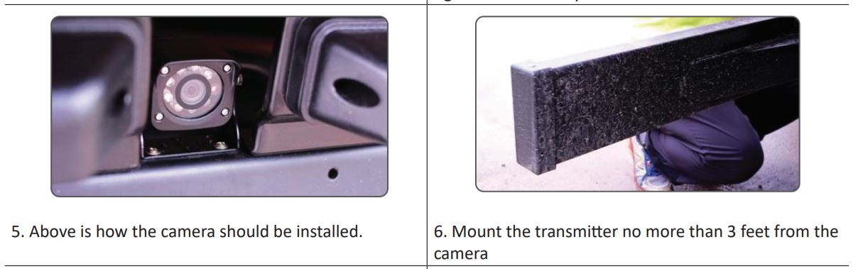 CTR-W7 Commercial Grade Wireless Truck Camera with 7 inch Wide Screen Monitor User Manual - INSTALLATION INSTRUCTIONS