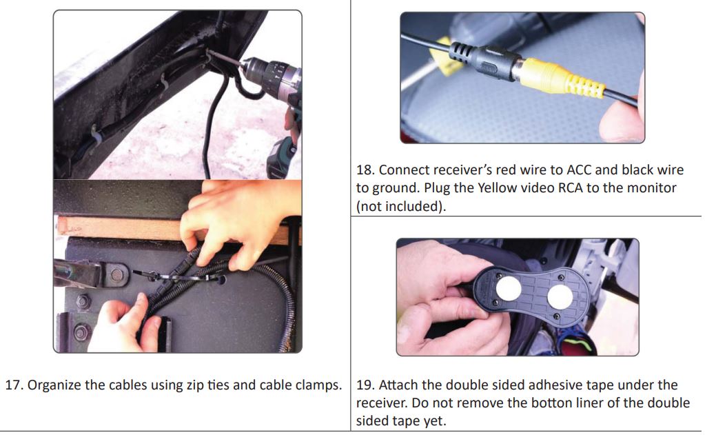 CTR-W7 Commercial Grade Wireless Truck Camera with 7 inch Wide Screen Monitor User Manual - INSTALLATION INSTRUCTIONS