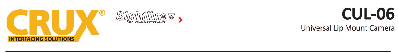 CUL-06 Universal Lip-Mount Camera User Manual - CUL-06 Universal Lip-Mount Camera