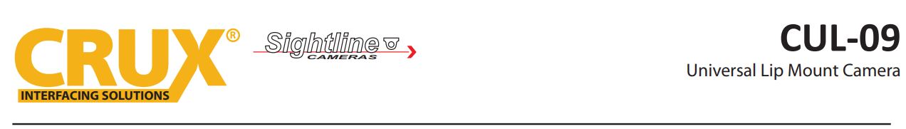 CUL-09 Universal Lip-Mount Camera User Manual - CUL-09 Universal Lip-Mount Camera