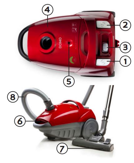 DOMO DO7282S Vacuum Cleaner - PARTS