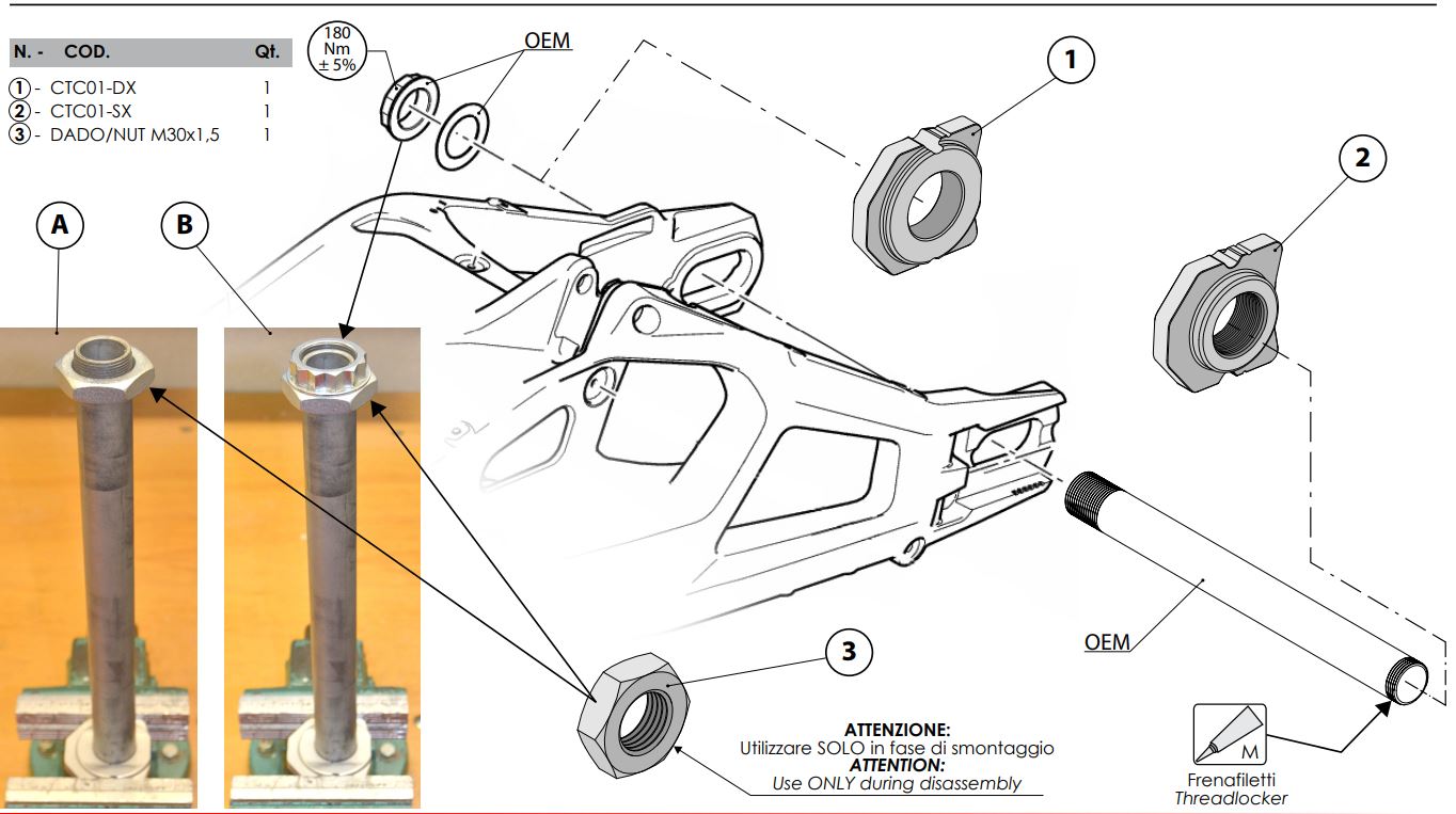 DUCABIKE CTC01 Chain Adjuster Installation Guide - Product Overview