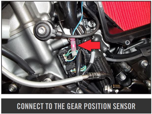 DYNOJET 2018-2022 Kawasaki Ninja H2 SX Power Commander 6 Installation Guide - CONNECT TO THE GEAR POSITION SENSOR