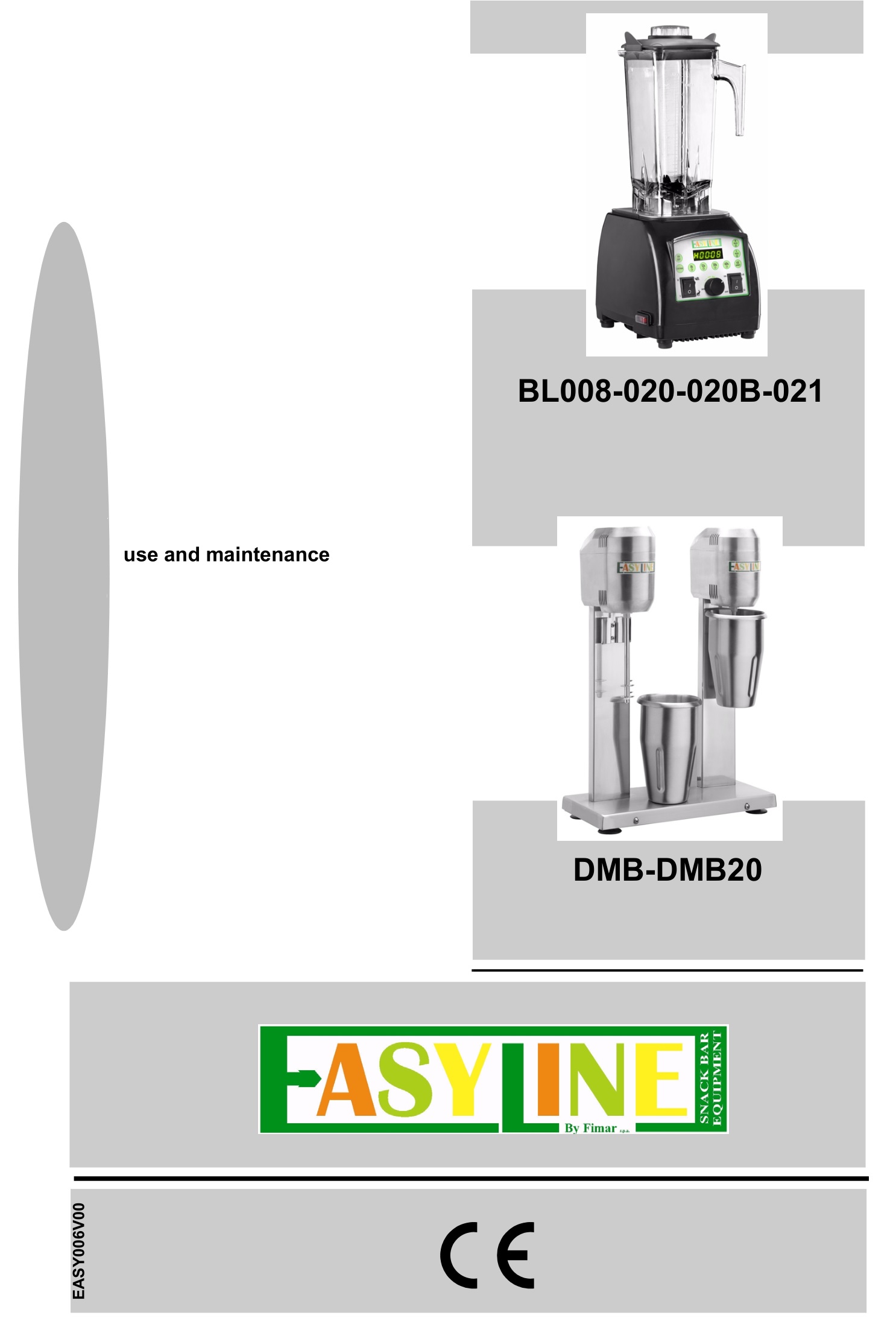 EASYLINE DMBPDF Milkshake Mixer User Manual