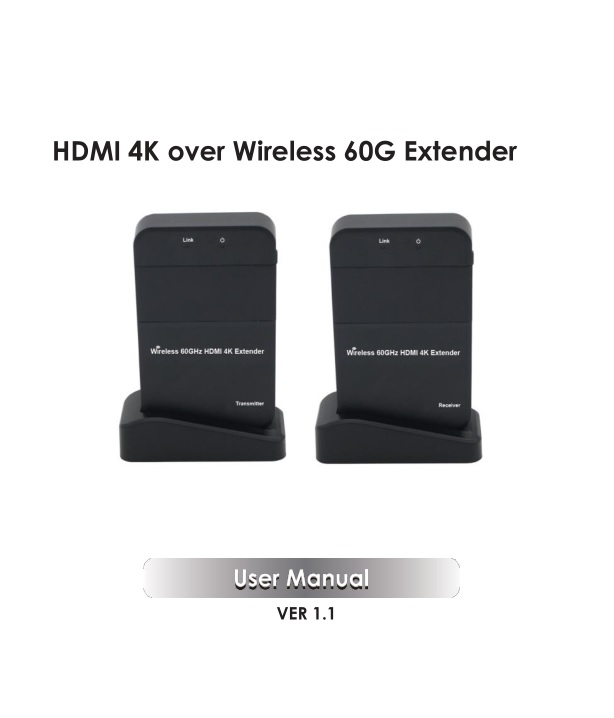 Fuji Film HDMI 4K Over Wireless 60G Extender User Manual