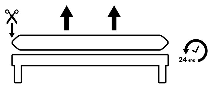 GLIDEAWAY Memory Foam Mattress in a Box User Guide - CUT BAG AND EXPAND