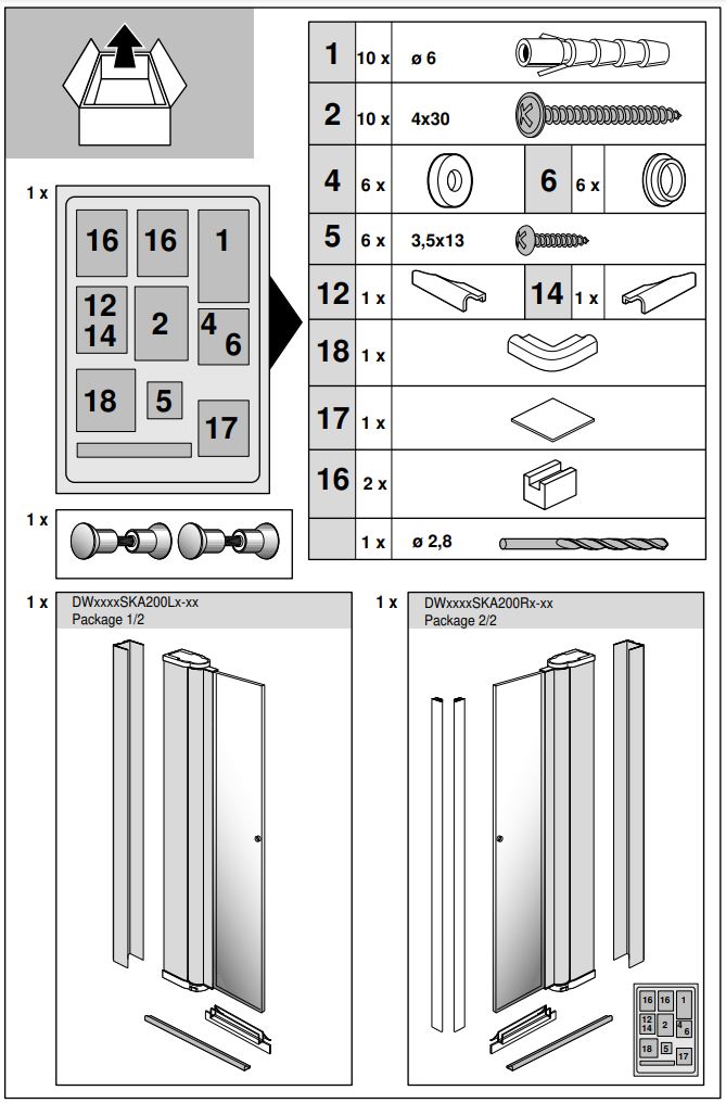 Gustavsberg DW8010SKA120W-61 Skandic RV 100 Rectangular Shower Instruction Manual - How to use