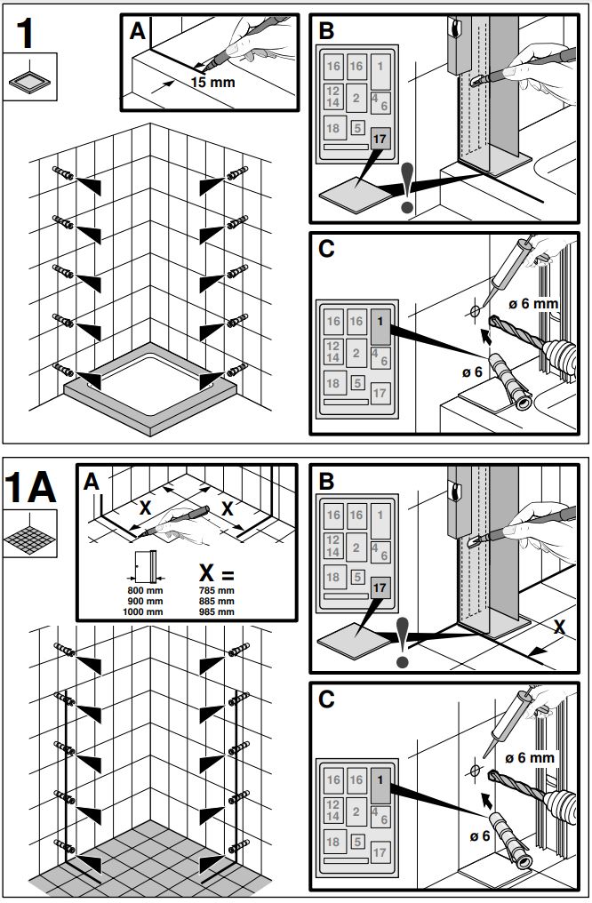 Gustavsberg DW8010SKA120W-61 Skandic RV 100 Rectangular Shower Instruction Manual - How to use