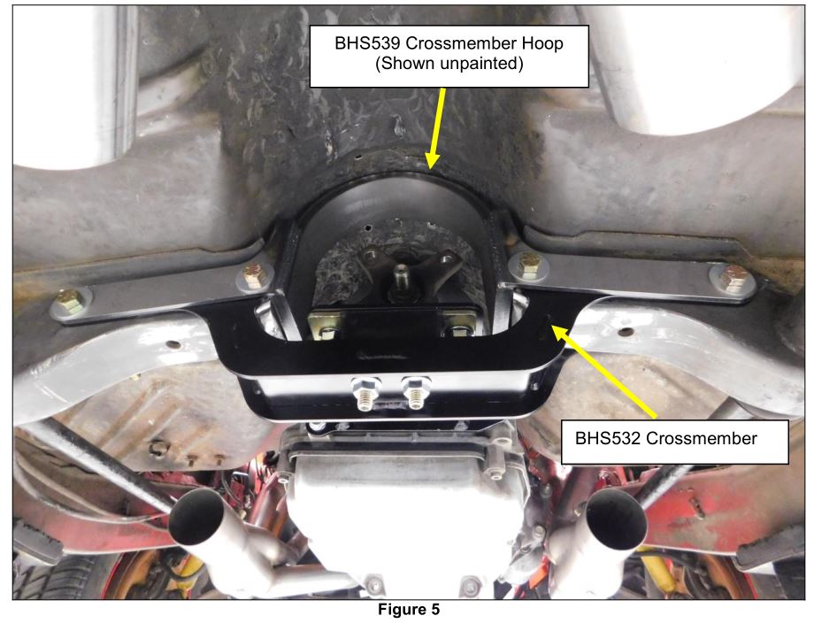 HOOKER BHS539 GEN3 Hemi Swap Transmission Crossmember Hoop - Figure 5