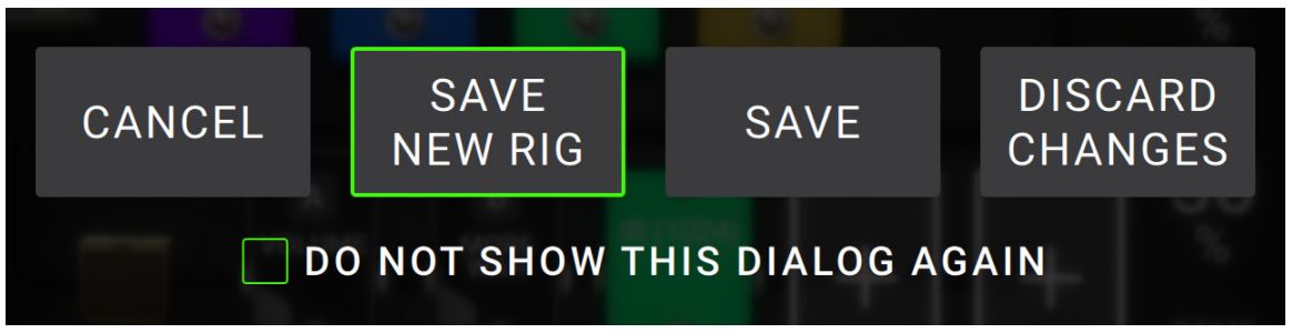 Head Rush Gigboard User Manual - Confirm Unsaved