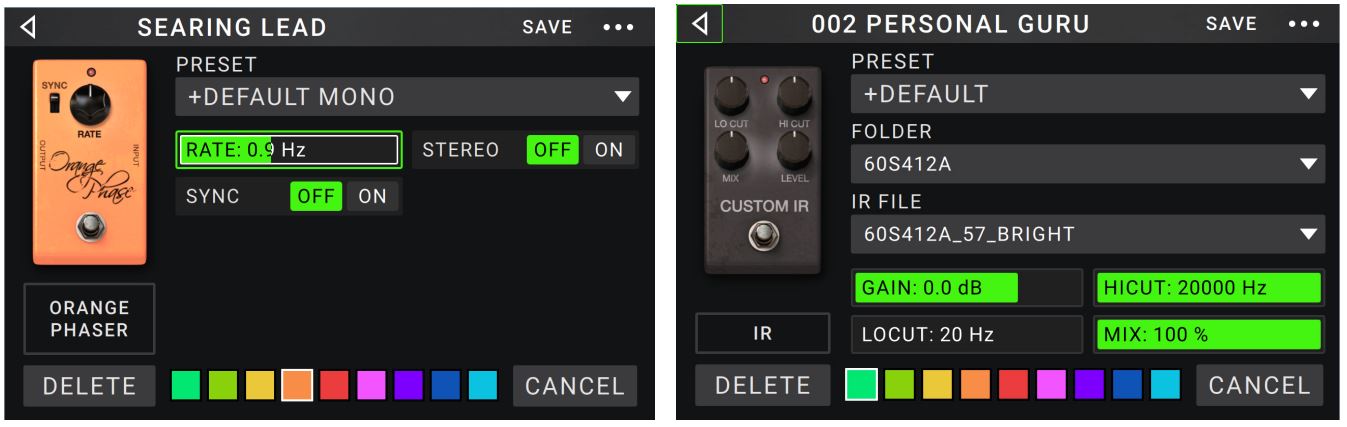 Head Rush Gigboard User Manual - Effects