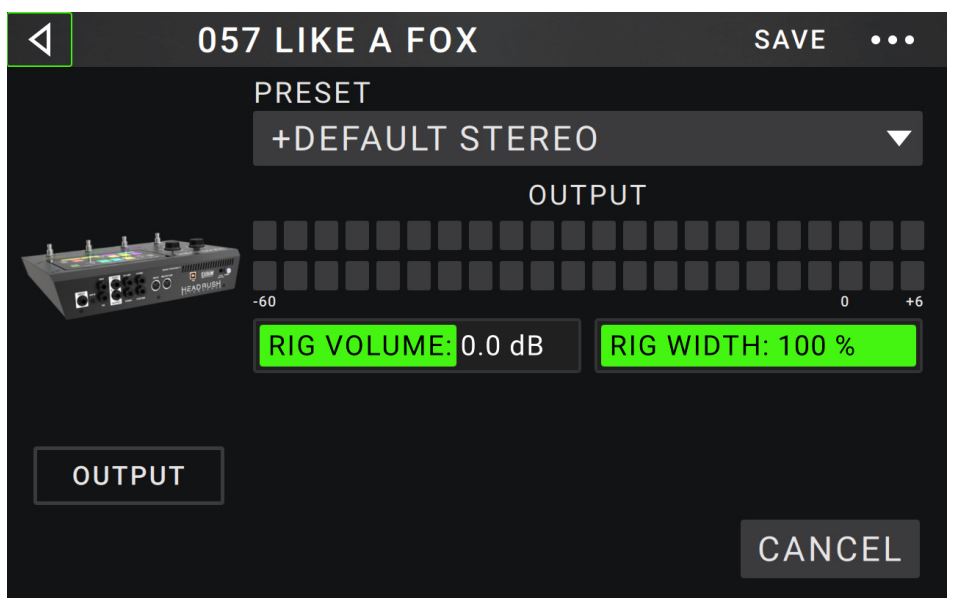 Head Rush Gigboard User Manual - Out ,These output settings control the signal sent to the HeadRush Gigboard outputs