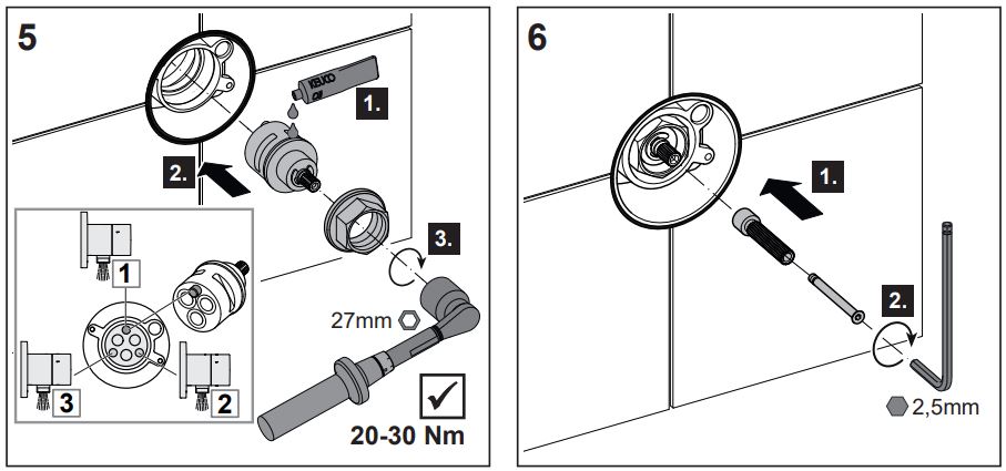 KEUCO 59549 IXMO 3-Way Stop and Diverter Valve Instruction Manual - How to use